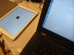 iPad during firmware flashing using libimobiledevice
